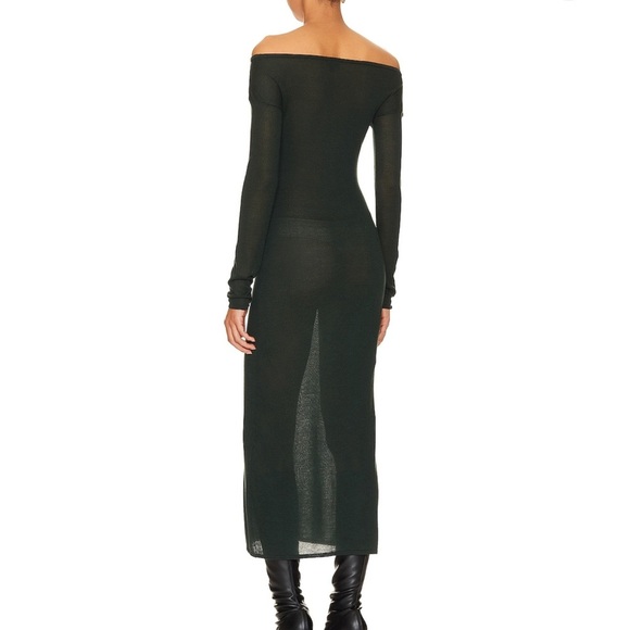 Revolve NBD Sandra Midi Dress in Deep Green - Picture 3 of 6